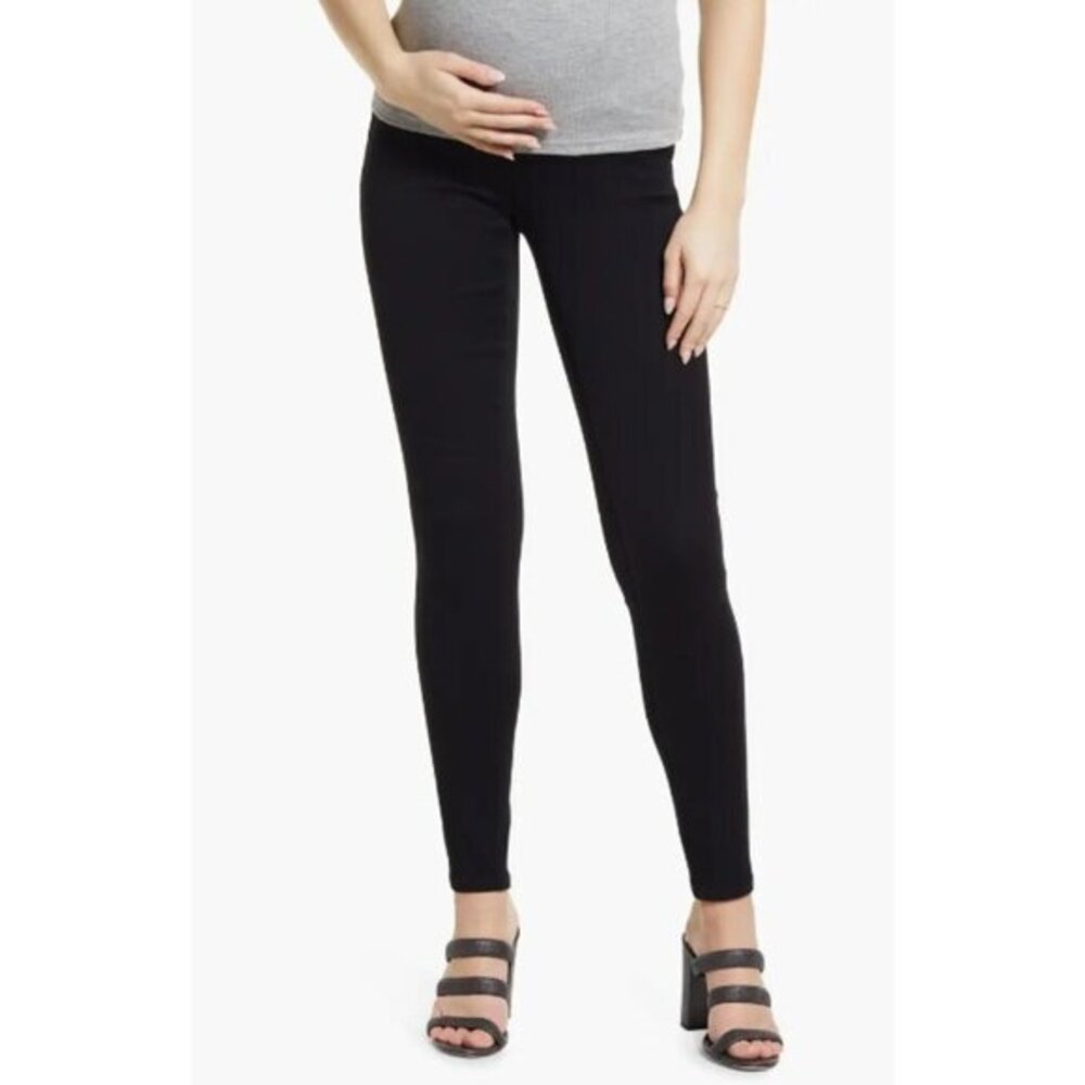 1822 Denim Butter Ankle Maternity Jeans Pullon Leggings Black SZ 25 NWT